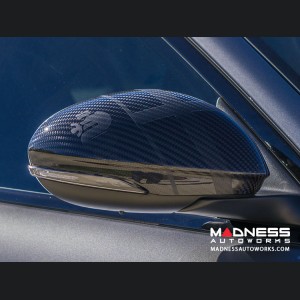 Alfa Romeo Stelvio Mirror Covers - Carbon Fiber- Full Replacements - Alfa Romeo Theme